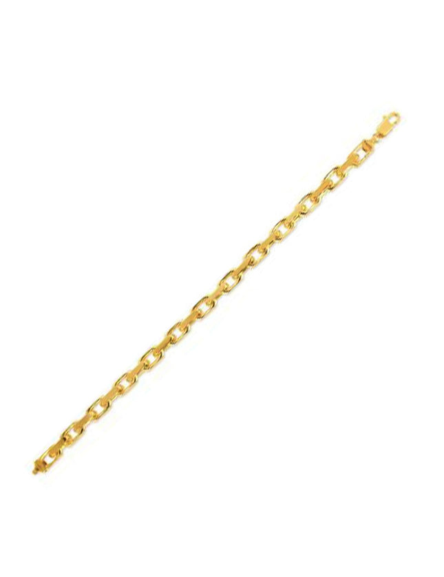 6.1mm 14k Yellow Gold French Cable Chain Bracelet - Ellie Belle