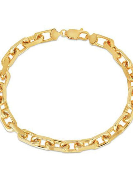 6.1mm 14k Yellow Gold French Cable Chain Bracelet - Ellie Belle