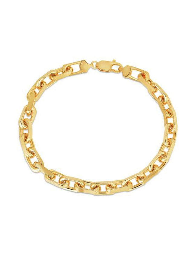 6.1mm 14k Yellow Gold French Cable Chain Bracelet - Ellie Belle