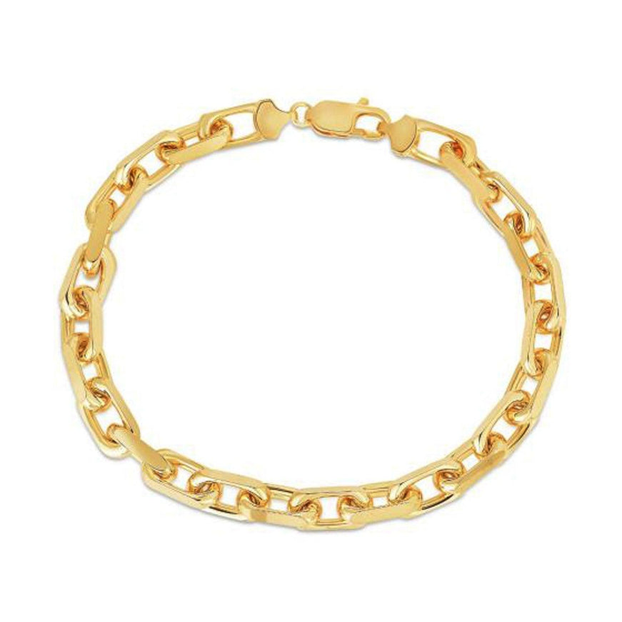 6.1mm 14k Yellow Gold French Cable Chain Bracelet - Ellie Belle