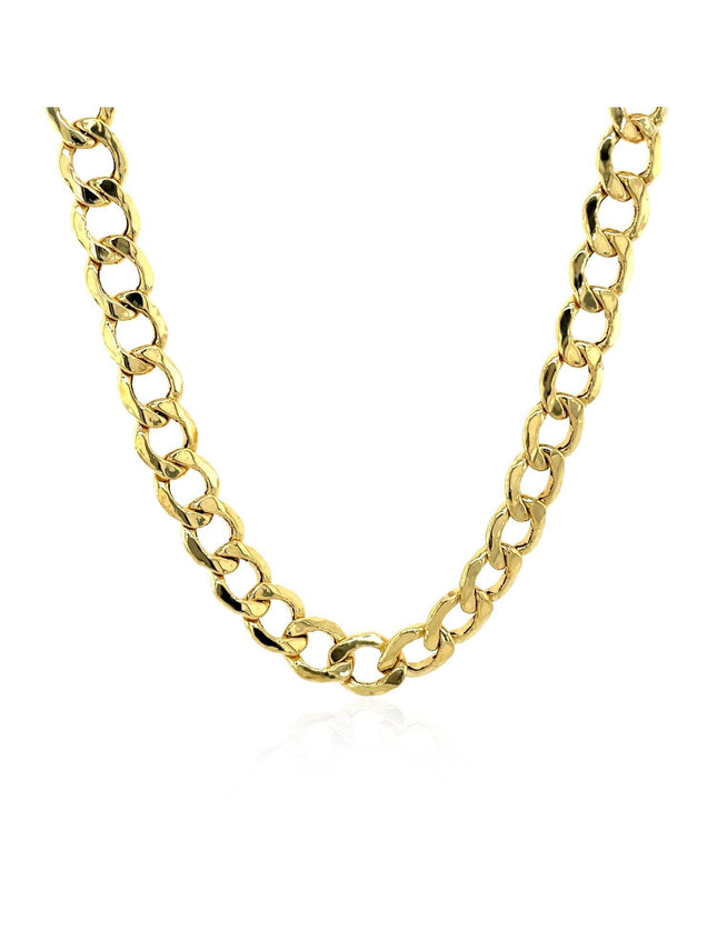 6.2mm 14k Yellow Gold Curb Chain - Ellie Belle