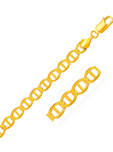 6.3mm 14k Yellow Gold Mariner Link Chain - Ellie Belle