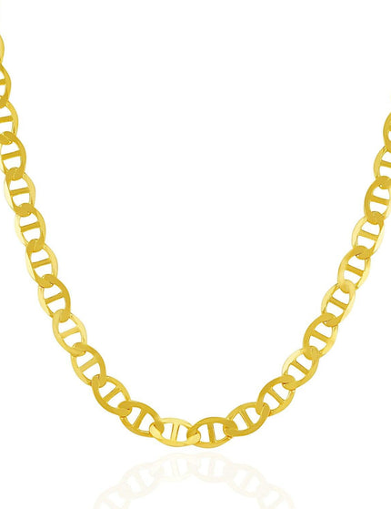 6.3mm 14k Yellow Gold Mariner Link Chain - Ellie Belle