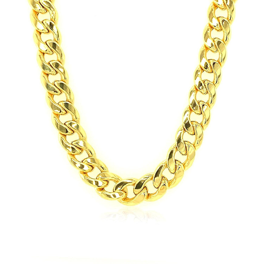 6.5mm 10k Yellow Gold Light Miami Cuban Chain - Ellie Belle