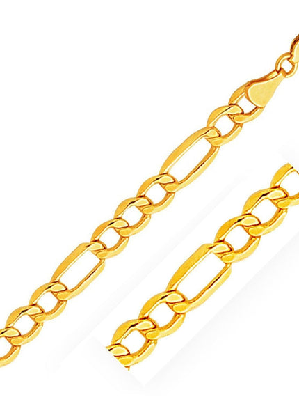 6.5mm 10k Yellow Gold Lite Figaro Bracelet - Ellie Belle