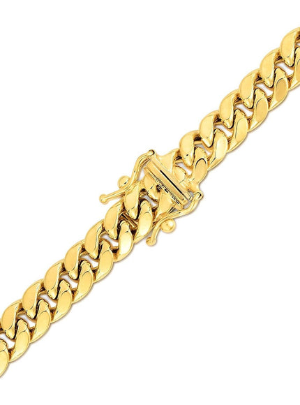 6.65mm 10k Yellow Gold Semi Solid Miami Cuban Chain - Ellie Belle