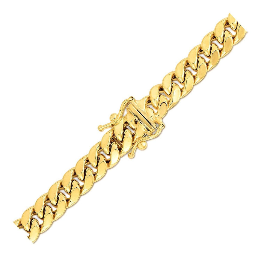 6.65mm 10k Yellow Gold Semi Solid Miami Cuban Chain - Ellie Belle