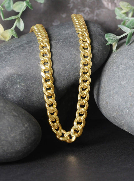 6.65mm 10k Yellow Gold Semi Solid Miami Cuban Chain - Ellie Belle