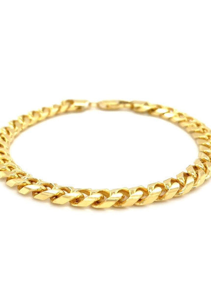 6.7mm 14k Yellow Gold Solid Miami Cuban Bracelet - Ellie Belle