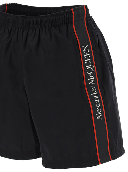 Alexander Mcqueen swimtrunks with logo selvedge