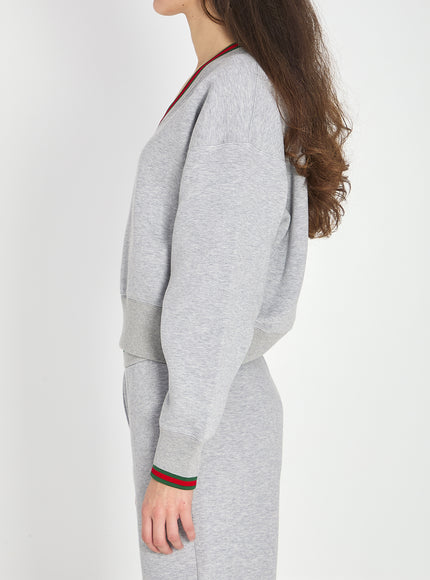 Gucci Web Cotton Jersey Sweatshirt