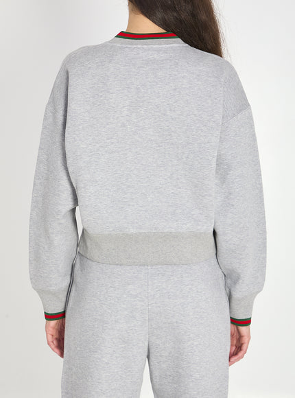 Gucci Web Cotton Jersey Sweatshirt