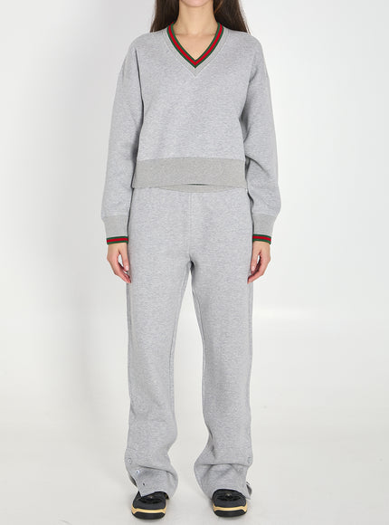Gucci Web Cotton Jersey Sweatshirt