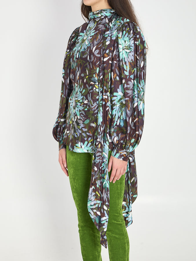 Gucci Printed Silk Twill Shirt