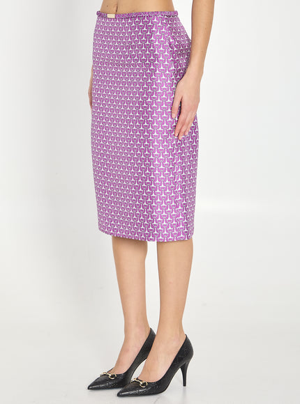 Gucci Printed Silk Skirt