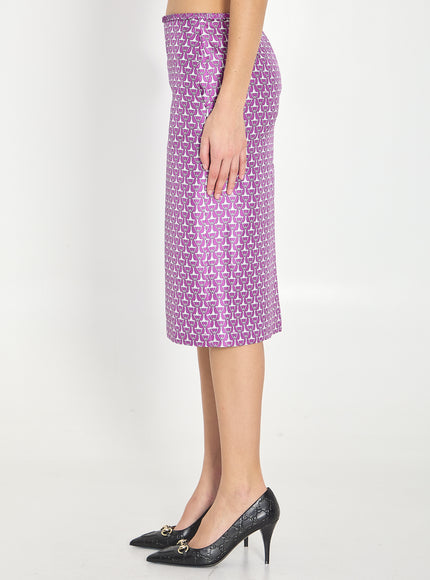Gucci Printed Silk Skirt