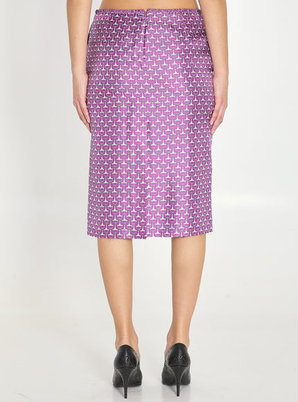 Gucci Printed Silk Skirt