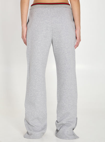 Gucci Web Cotton Jersey Leisure Pants