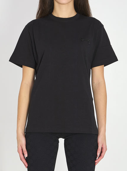 Gucci Cotton Jersey T-shirt With Embroidery Black