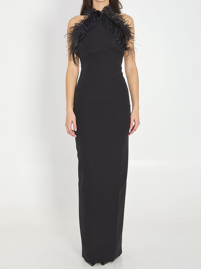 The Attico Black Maxi Dress Black