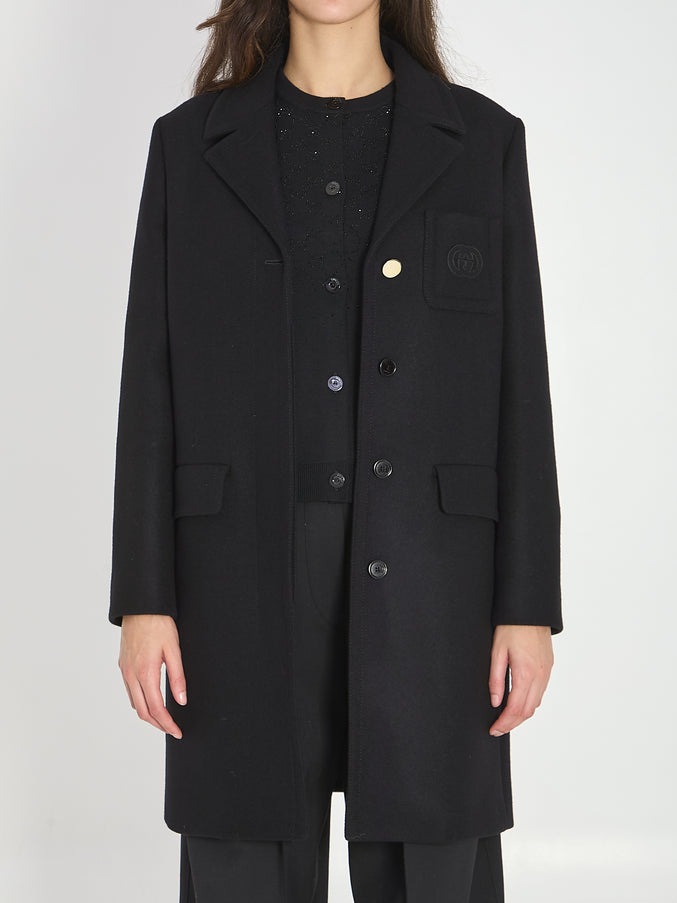 Gucci Batavia Wool Coat Black