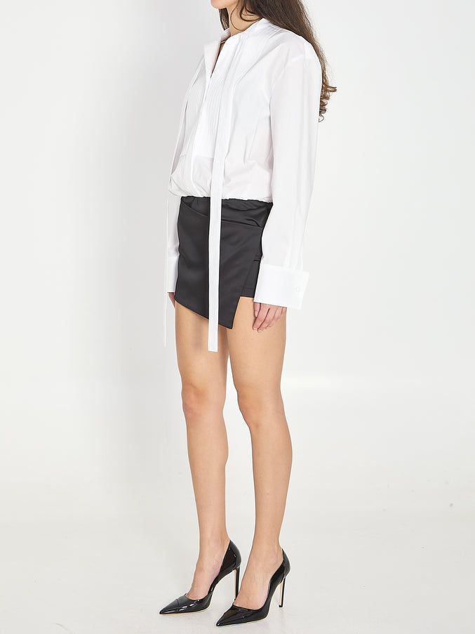 The Attico White And Black Mini Dress