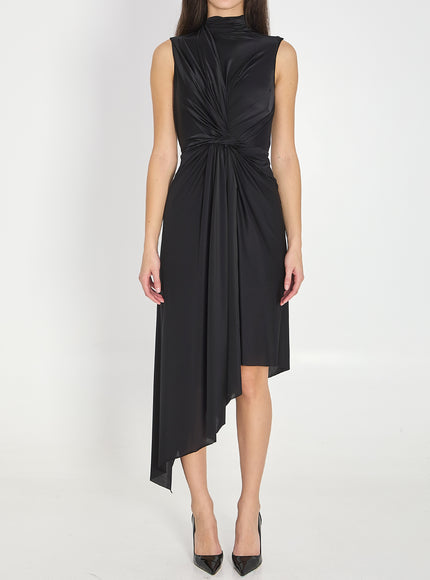 Balenciaga Asymmetric Stretch Dress Black