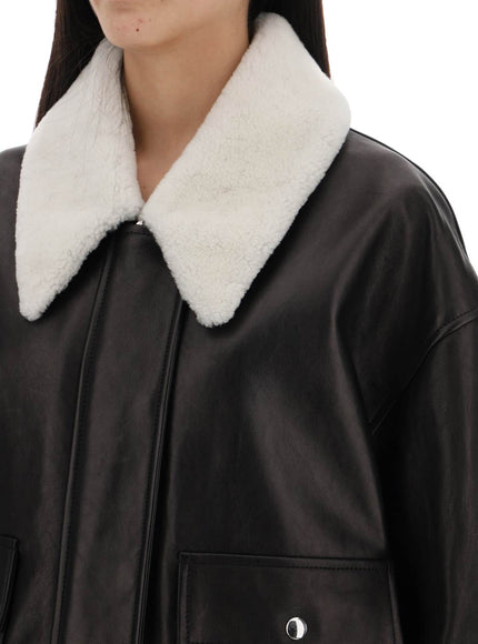 Khaite leather shellar jacket