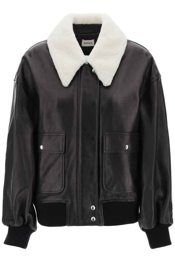 Khaite leather shellar jacket