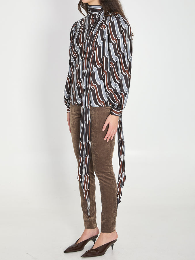 Gucci Printed Silk Twill Shirt