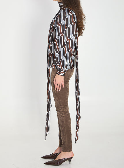 Gucci Printed Silk Twill Shirt