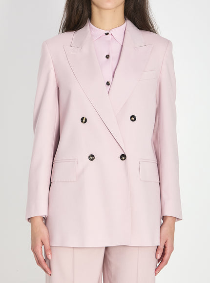 Max Mara Double-breasted Ombrosa Jacket Pink