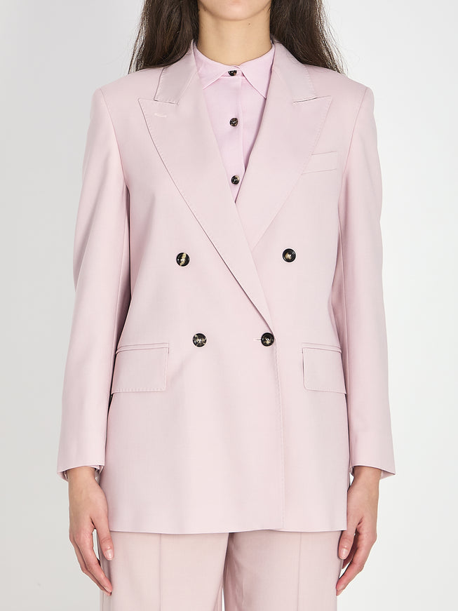Max Mara Double-breasted Ombrosa Jacket Pink