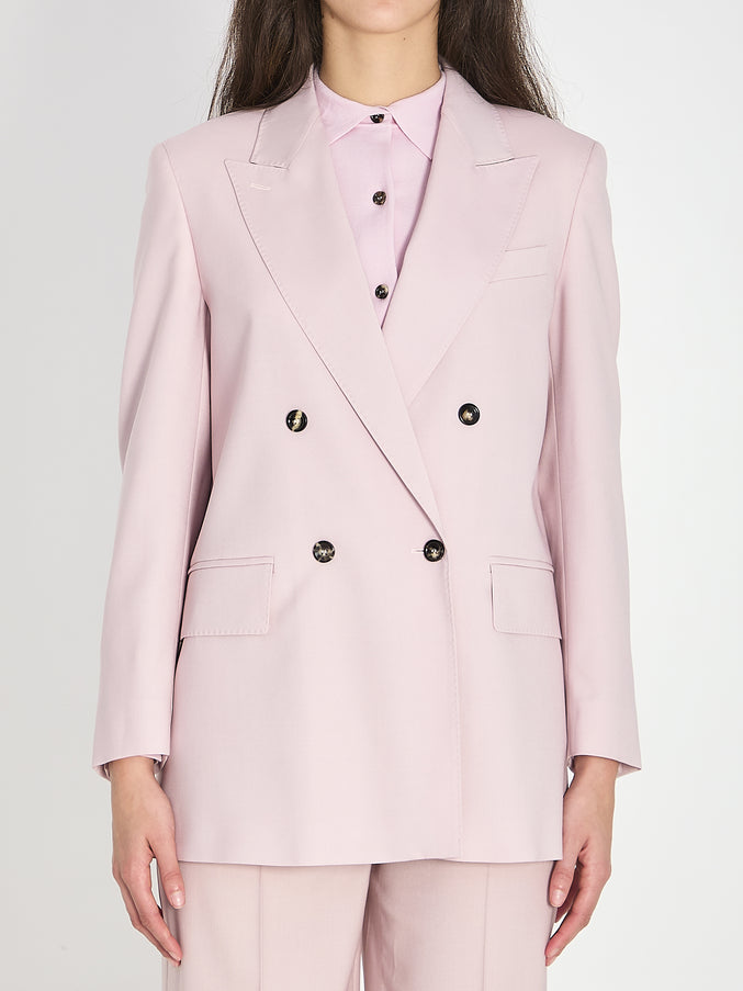Max Mara Double-breasted Ombrosa Jacket Pink