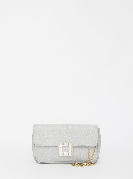 Roger Vivier Jeu De Fille Clutch QT Silver