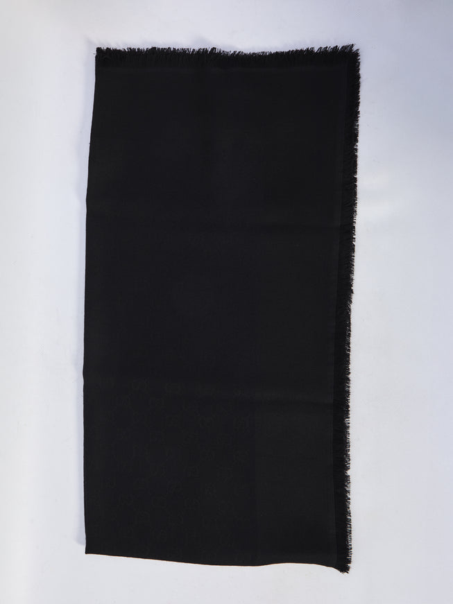 Gucci Gg Jacquard Scarf QT Black