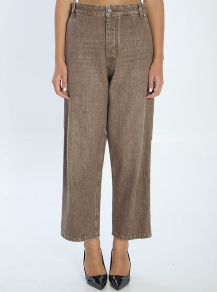 Bottega Veneta Brown Cargo Jeans Brown