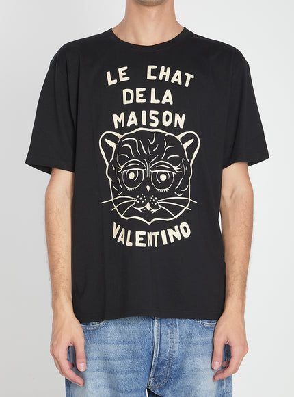 Valentino Garavani Chat De La Maison T-shirt Black