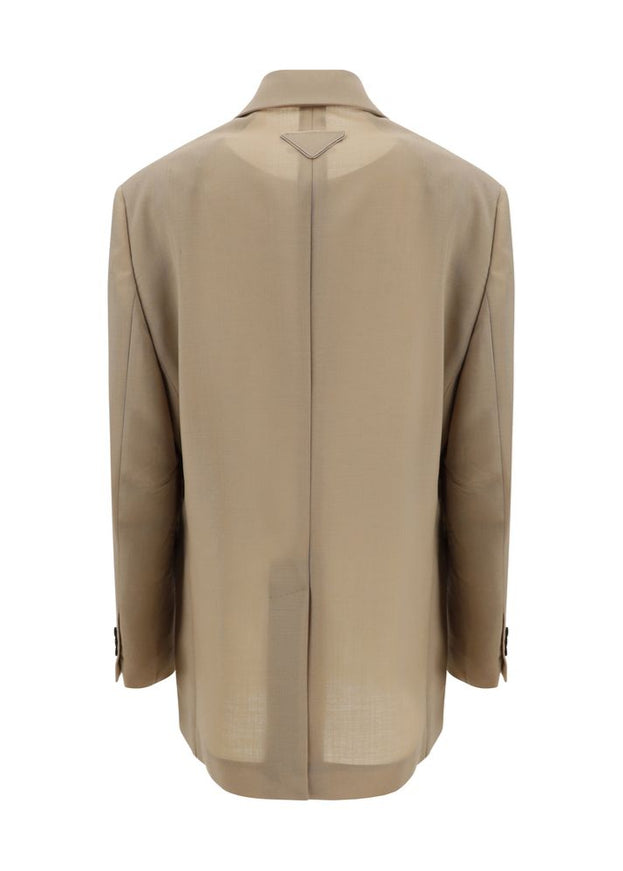 Prada Blazer Jacket In Light Brown