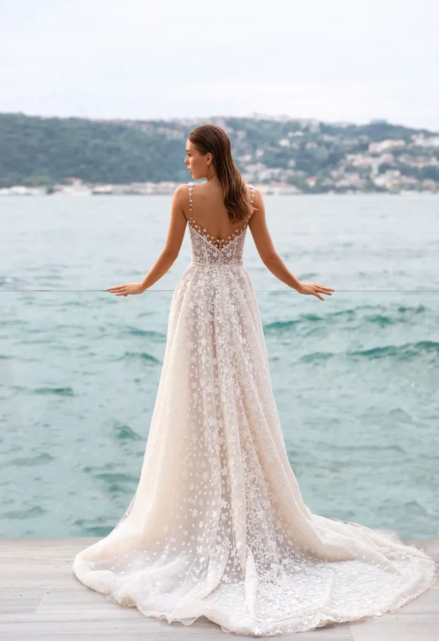 Surama Floral Tulle Bridal Gown