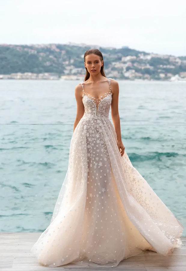 Surama Floral Tulle Bridal Gown