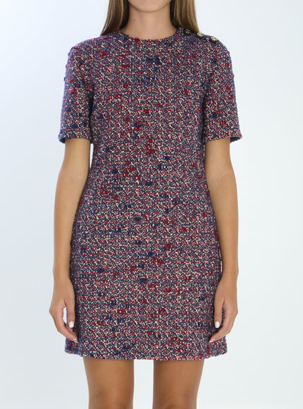 Gucci Wool Bouclé Dress Red