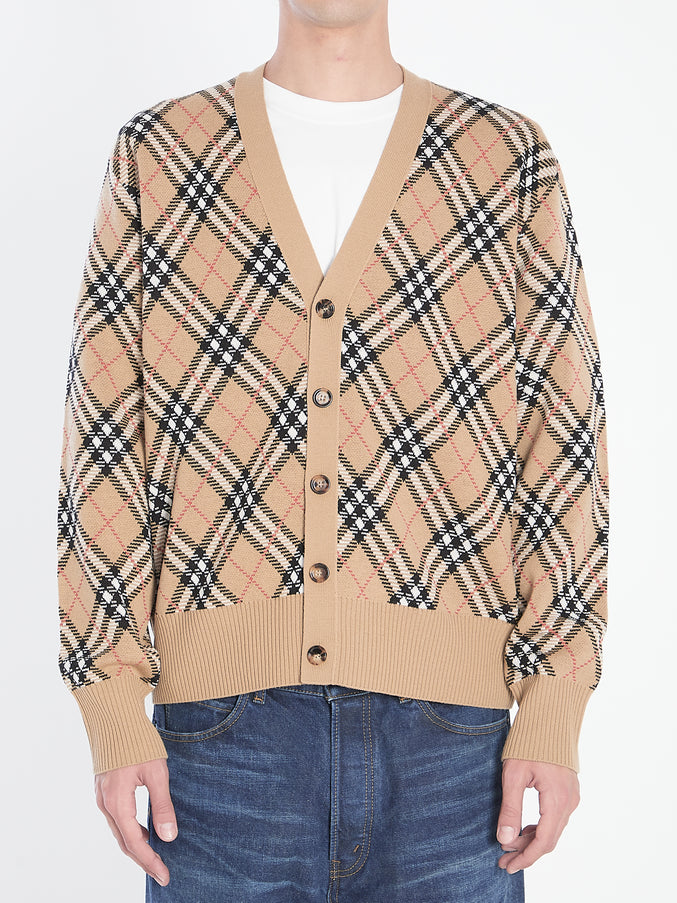 Burberry Wool-blend Cardigan Beige