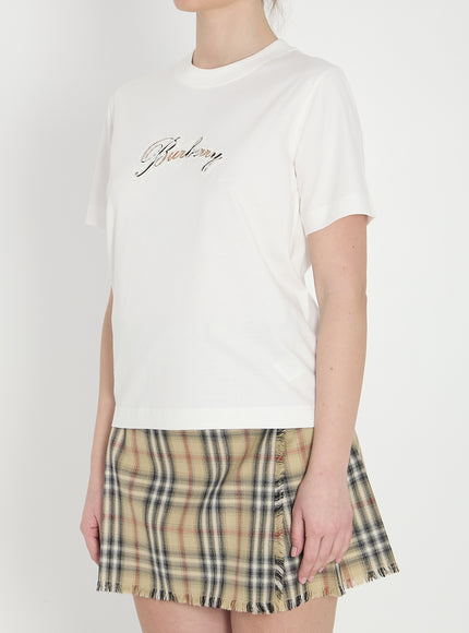 Burberry Check Cotton T-shirt