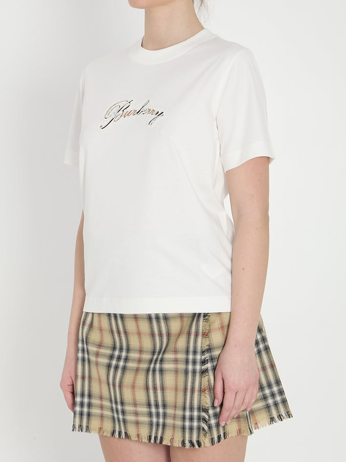 Burberry Check Cotton T-shirt