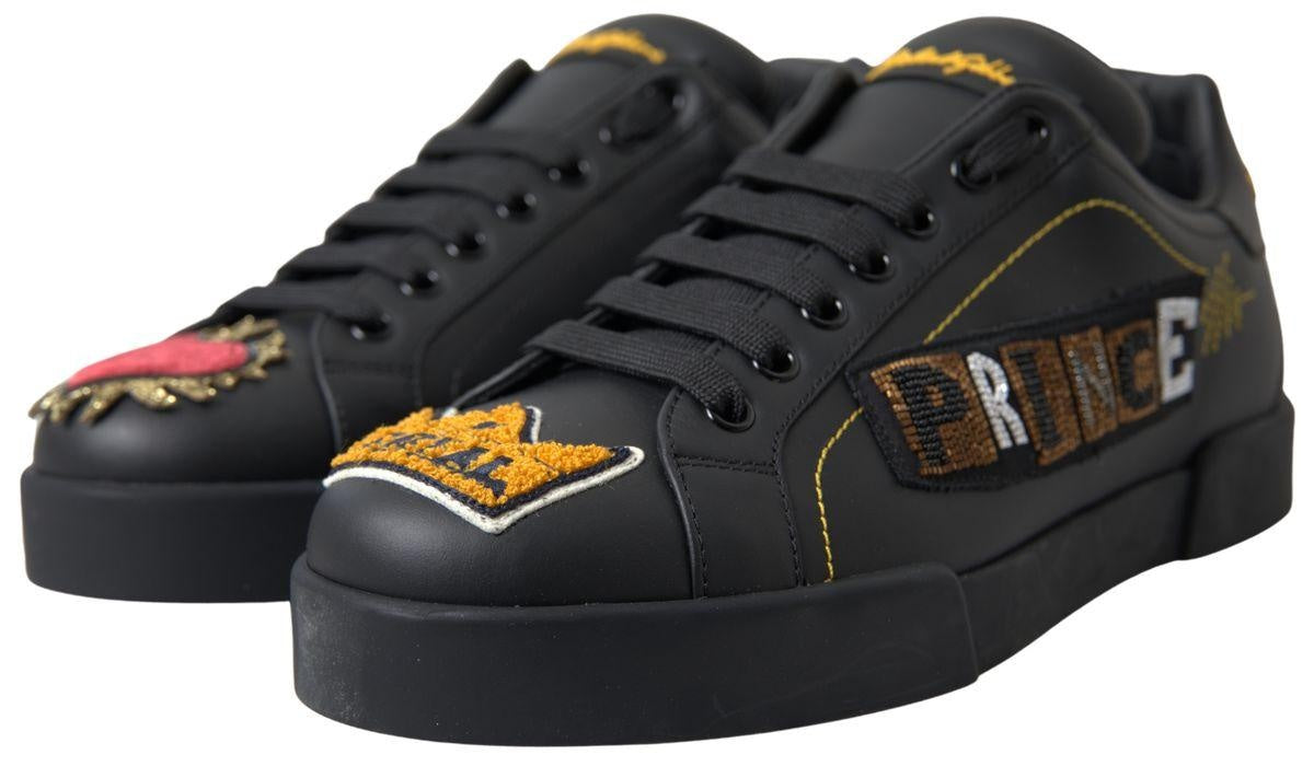 Dolce & Gabbana Men’s Portofino Prince Leather Sneakers