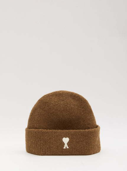 Ami Paris Ami De Coeur Beanie QT Brown