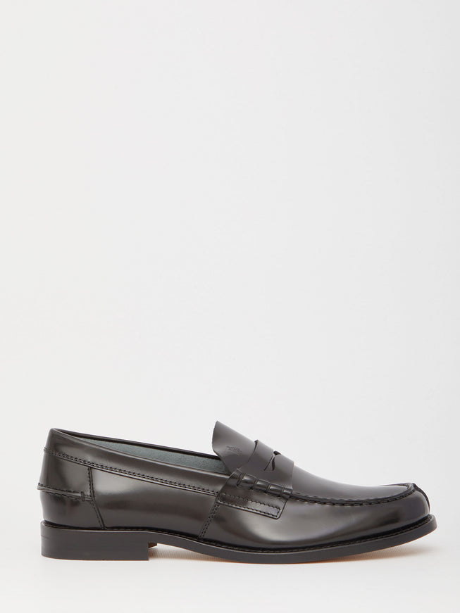 Tod's Black Leather Loafers Black