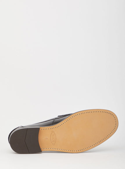 Tod's Black Leather Loafers
