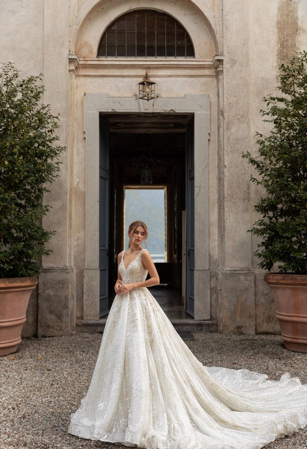 Allegra - Radiance V-Neck Beaded Wedding Gown